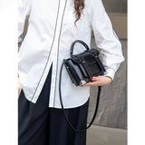 2025 Fashion shoulder bag large capacity small square bag  new personalized Popular style backpack women's niche commuter backpack