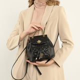 Autumn and winter new products women's bags, leather rhombus backpack women's  new fashion and high-end school bags, small backpacks