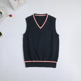 kkboxly  Elegant Slightly Stretch Preppy Vest, Men's Casual Vintage Style V Neck Vest For Fall Winter