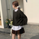 spring Korean style new texture lamb leg sleeve sweater niche semi-turtleneck design Korean version short top women