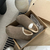 2025  Birkenstocks small potato snow boots popular autumn and winter new warm muller shoes lazy one pedal