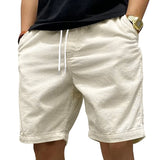 KKBOXLY Summer 2025 men's retro corduroy casual shorts trendy brand loose solid color lace-up loose sweatpants men