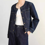 Pure cotton fashion retro denim jacket women's spring and autumn new loose loose versatile comfortable top