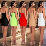 2025 C7161     fashion women's clothing, sexy hip-wrapped short skirt, slim-fitting hot diamond dress