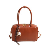 KKBOXLY 2025 Vintage Boston large-capacity bag women's popular new handbag commuter pillow bag trendy shoulder tote bag