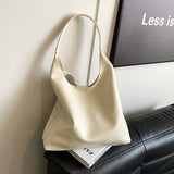 KKBOXLY 2025 Korean Lazy Wind Solid Color Big Bag popular New Versatile Casual Shoulder Commuter Large Capacity Soft Pitot Bag