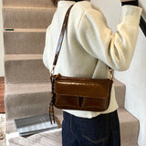 KKBOXLY 2025 Premium sense niche retro soft leather underarm bag women's popular new trendy and versatile temperament commuter messenger small square bag