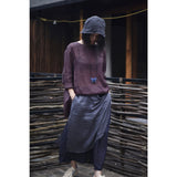 2025    21/8 Mori, Ramie, Early Autumn New Products Simple Literary Basic Crew Neck Pullover Bottom Shirt