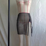 2025  LH4322 2025 New hot-selling rhinestone inlaid diamond cloth pure hand-sewn sexy skirt hip skirt short skirt