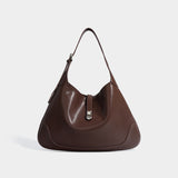 2025 popular new large-capacity portable underarm bag women's fashion retro shoulder bag niche versatile commuter tote bag