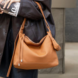 [Factory] TOGO cowhide large-capacity  style tote bag New genuine leather single shoulder fashion messenger women's bag