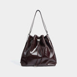 2025 Niche design leather women's bag popular new fashion bag large capacity tote bag versatile shoulder underarm bucket bag