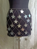 2025  4201 2025 sexy metal chain with acrylic sheet five-pointed star pendant fashionable and exquisite belt waist chain skirt