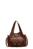 Large capacity retro versatile tote bag women's spring new fashion commuter shoulder bag short trip messenger bag