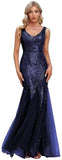 2025New Fishtail Evening Dress  New V-Neck Sexy Long Formal Ball Sequins Party Dress Woman