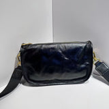 women's bag leather saddle bag wide shoulder strap crossbody shoulder bag retro  style bag vegetable tanned leather 96018