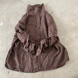 2025  Su Nian Weiyang 23/11 See you again, loose thickened ramie turtleneck cardigan button shirt in autumn and winter