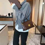 KKBOXLY 2025 Premium sense niche small bag women's bag popular new trendy winter retro portable versatile explosive shoulder small square bag