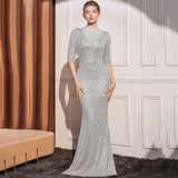 2025 Evening dress women's light luxury high-end temperament heavy industry high-end celebrity style party banquet wear long fishtail dress