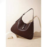 2025 popular new large-capacity portable underarm bag women's fashion retro shoulder bag niche versatile commuter tote bag