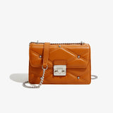 KKBOXLY 2025 PU diamond square bag fashionable versatile handbag summer women's messenger bag metal soft leather shoulder customization