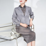 2025 high-end pleated short coat women's spring and autumn new bud design niche cardigan shawl top