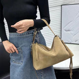 Autumn and winter retro matte leather pillow bag New portable messenger new leather women's bag new armpit bag 8088-8