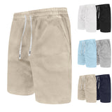 KKBOXLY popular summer loose sports and leisure versatile five-point pants lace-up solid color heavy twill premium texture shorts