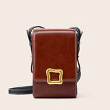 Mini small square bag messenger bag  summer new cowhide women's bag versatile mobile phone bag retro premium bag