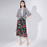 2025 handmade three-dimensional pleated jacket women's loose and versatile high-end large lapel short cardigan with top women's clothing