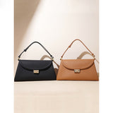 2025 spring new high-end first-layer cowhide leather niche hand-held underarm crossbody small exquisite women's bag