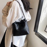 KKBOXLY 2025 Niche design chain underarm bag women's popular new models are popular this year, high-end bucket bags, crossbody shoulder bags.