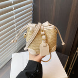 KKBOXLY 2025 Korean version contrasting color fashion bucket bag women's popular new trend versatile casual shoulder bag premium texture messenger bag