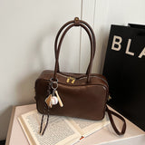 KKBOXLY 2025 Vintage Boston large-capacity bag women's popular new handbag commuter pillow bag trendy shoulder tote bag