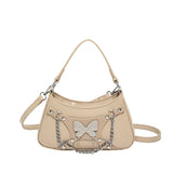 KKBOXLY 2025 Chain Portable Small Bag Women's popular New Fashion Retro One Shoulder Underarm Bag Niche Design Crossbody Baguette Bag