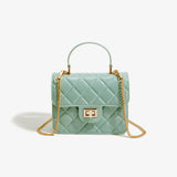 KKBOXLY 2025 PVC transparent square Barbie jelly bag fashionable and versatile handbag dirt-resistant and easy-to-wash women's oblique span bag customization