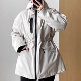 2025 Goose down tooling waterproof jacket down jacket women's short light and thin hooded outdoor loose jacket women's winter new