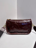 women's bag leather saddle bag wide shoulder strap crossbody shoulder bag retro  style bag vegetable tanned leather 96018