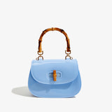 KKBOXLY 2025 Trendy PVC Barbie jelly bag fashionable and versatile portable summer female oblique span cute bamboo shell bag customization