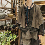 2025  24/6 SN73 vintage tussah silk cardigan jacket
