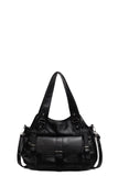 Large capacity retro versatile tote bag women's spring new fashion commuter shoulder bag short trip messenger bag