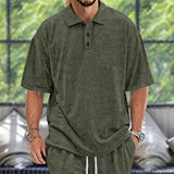 KKBOXLY 2025 trend loose casual short-sleeved men's heavy t-sleeved men's trendy brand summer new men's sports casual top