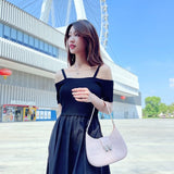 KKBOXLY 2025 PVC Barbie jelly bag fashionable and versatile crescent armpit bag dirt-resistant and easy-to-wash summer women's handbag customization