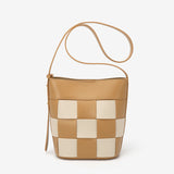 Spring and summer new  cowhide versatile bucket bag women's large-capacity niche shoulder messenger bag