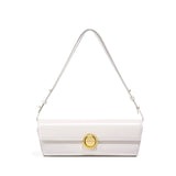 Niche simple and fashionable handbag  baguette bag high-end light luxury shoulder underarm bag genuine leather women's bag
