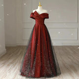 2025 Red Bridal Toast Clothing  Spring New One-Shoulder Noble Dress Simple Return Banquet Toast Dress