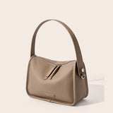 Large capacity leather simple shoulder bag  new first layer cowhide women's bag soft leather underarm bag wide shoulder strap crossbody