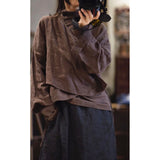 2025  22/7 Mulberry, early autumn literary and retro linen stand-up collar diagonal placket with shoulder-length short small cardigan