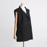 2025 spring niche new fashion temperament V-neck bow design sense sleeveless short suit dress women