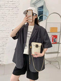 Fashion leather chain mobile phone bag Xiaoxiangfeng  new diamond gem small gold ball single shoulder calfskin women's bag